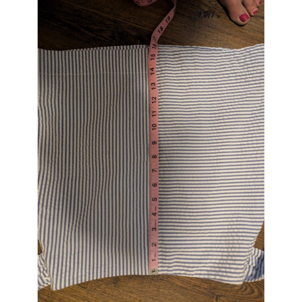 Vineyard Vines Blue White Nautical Striped Tie Waist Side Zip Mini Skirt Size 00 - Picture 9 of 9